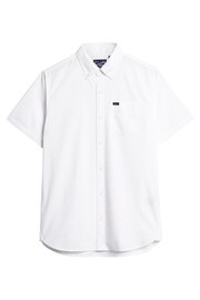 Superdry White Vintage Oxford Short Sleeve Shirt - Image 6 of 6
