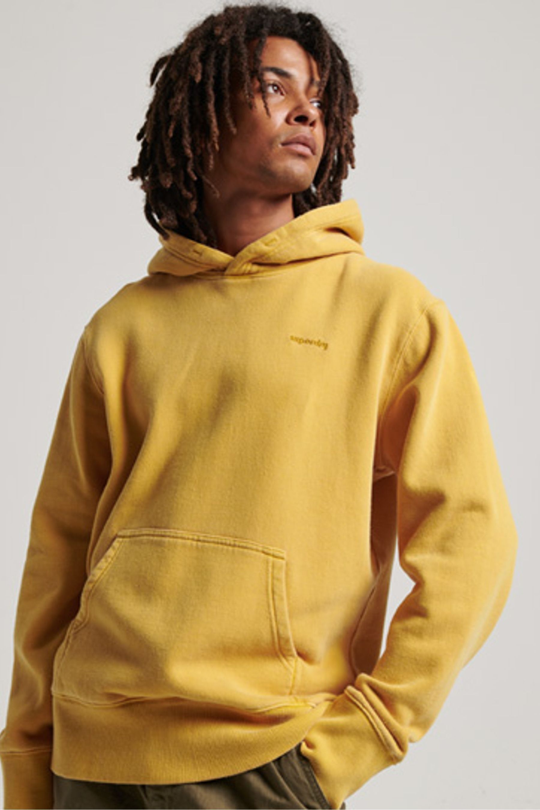 Yellow vintage hoodie top