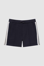 Reiss Navy Janeiro Junior Stripe Detail Shorts - Image 2 of 7