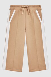 Reiss Camel Tegan Senior Jersey Side Stripe Trousers - Image 2 of 6