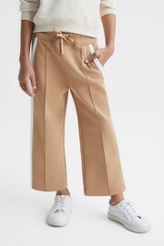 Reiss Camel Tegan Senior Jersey Side Stripe Trousers - Image 3 of 6