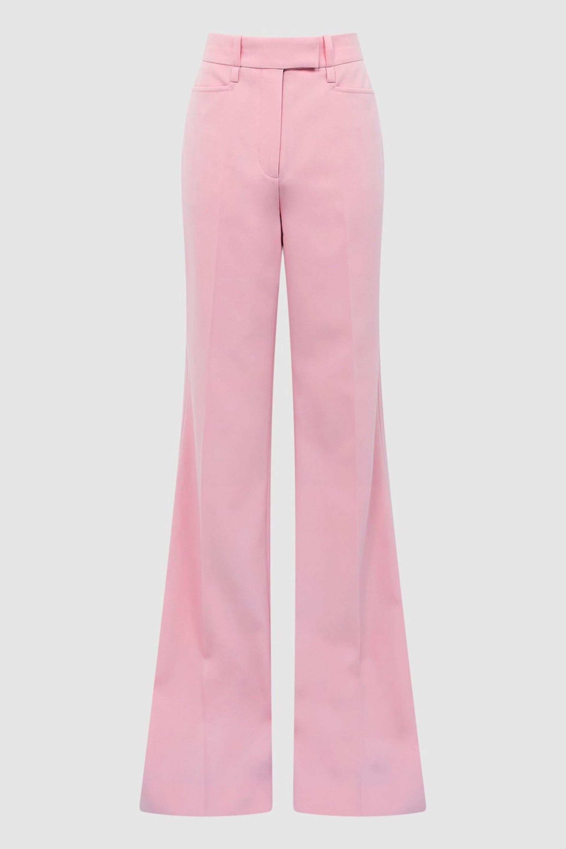 Reiss Pink Blair High Rise Wide Leg Trousers - Image 2 of 8