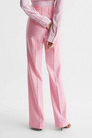 Reiss Pink Blair High Rise Wide Leg Trousers - Image 5 of 8