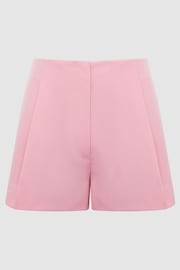 Reiss Pink Blair Mid Rise Tailored Shorts - Image 2 of 5