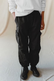 Black Lined Parachute Cargo Trousers (3-16yrs) - Image 4 of 8