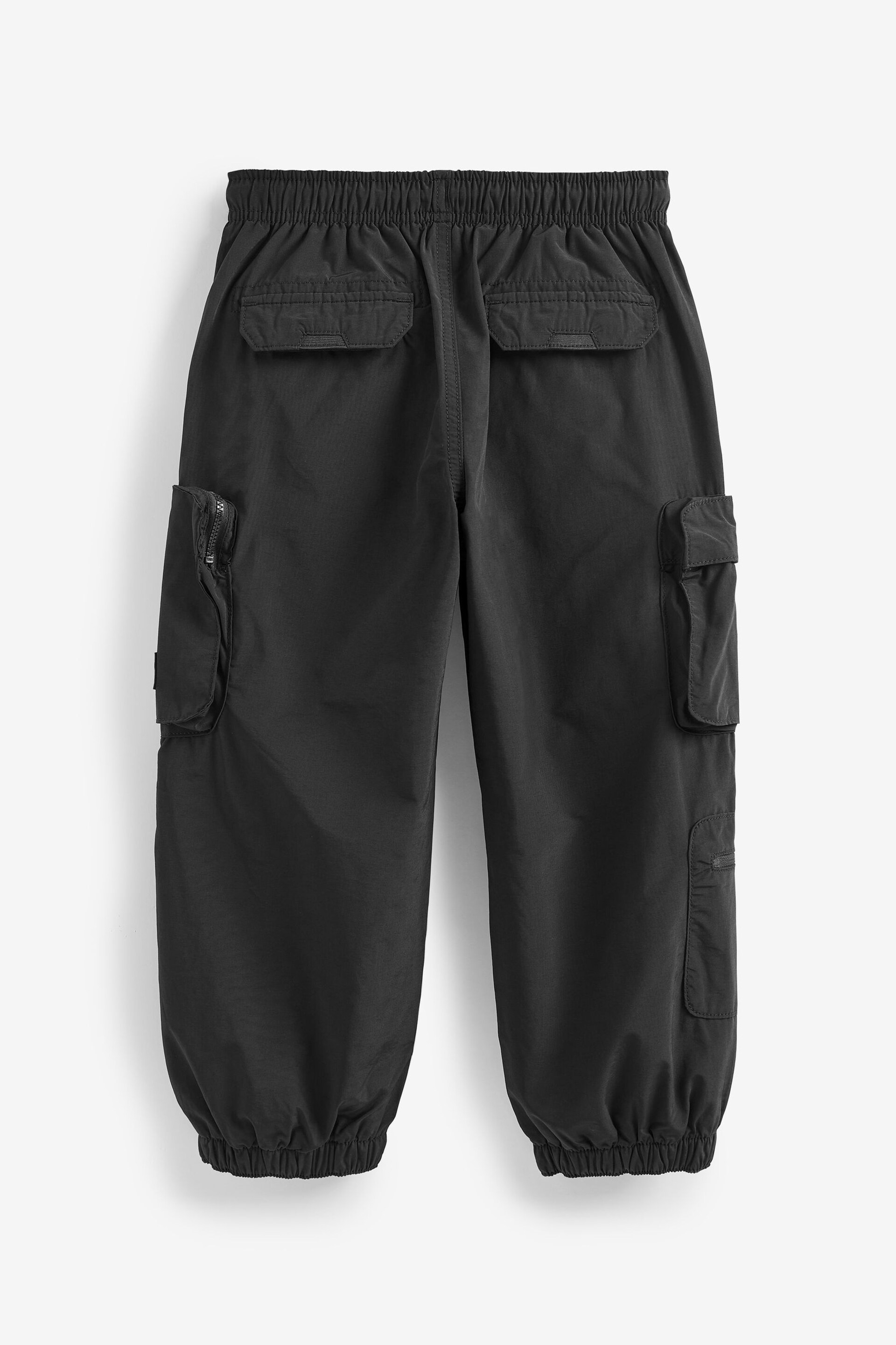 Black Lined Parachute Cargo Trousers (3-16yrs) - Image 8 of 8