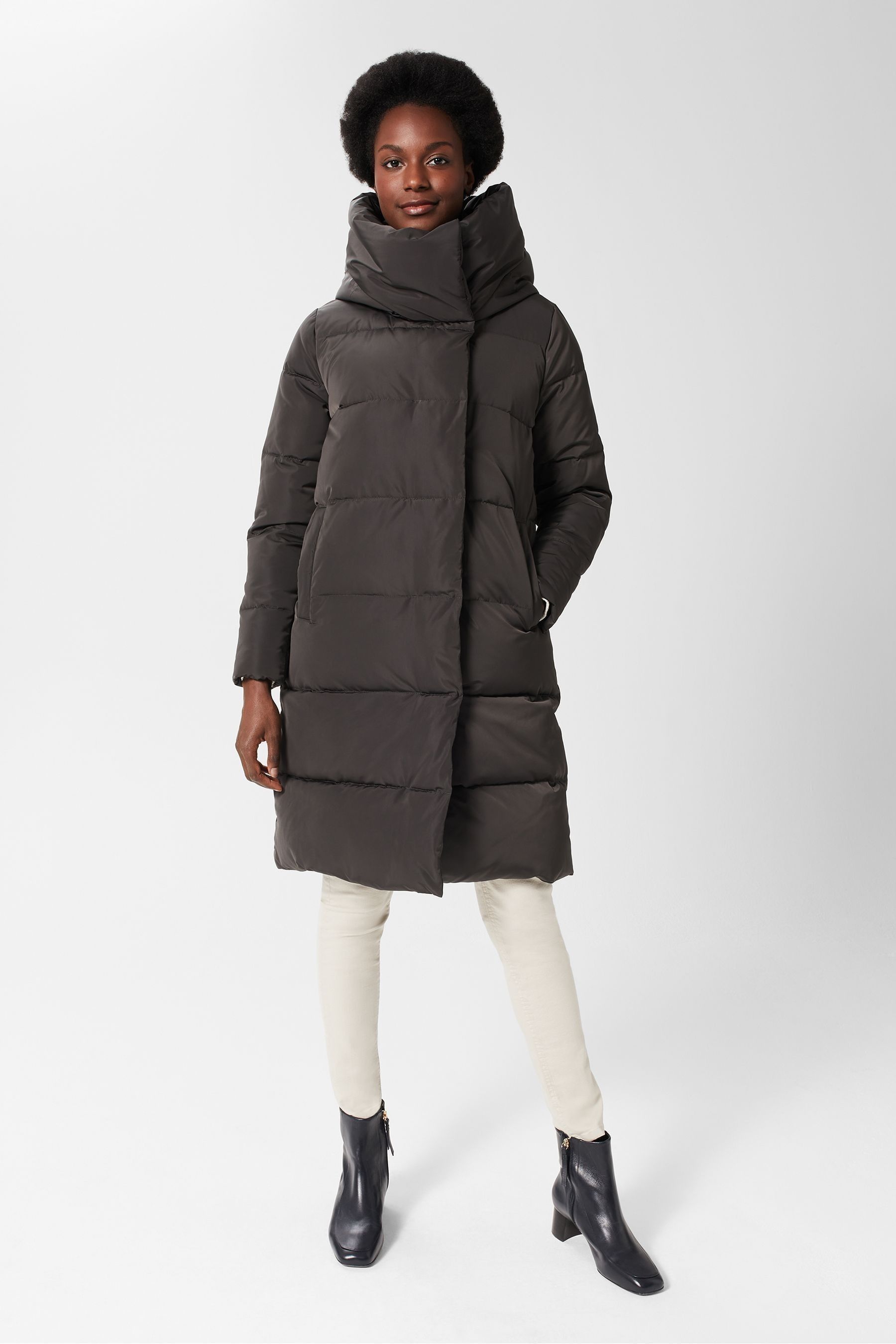 Buy Hobbs Grey Heather Puffer Jacket from Next Ireland