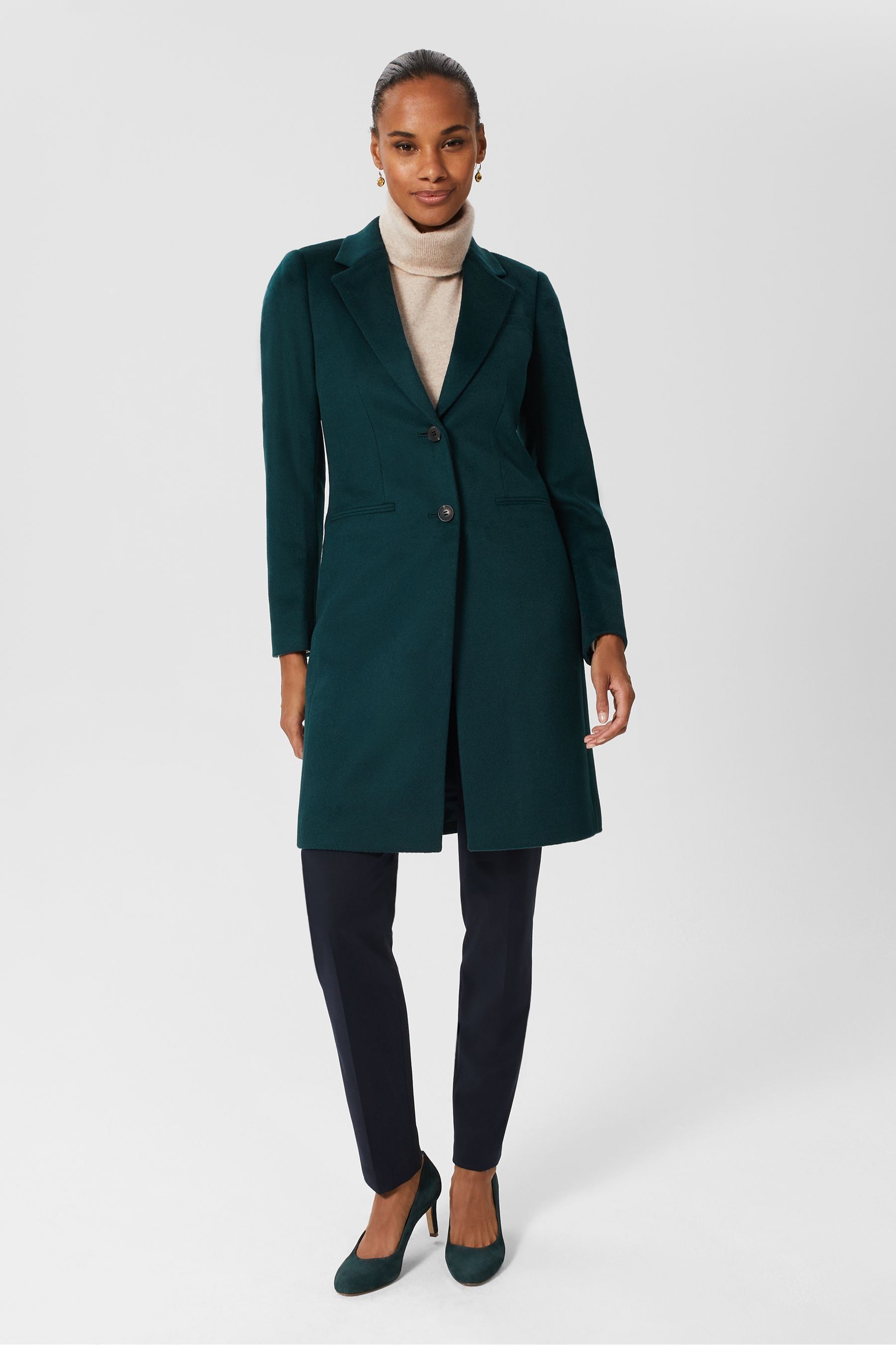 Buy Hobbs Green Petite Tilda Coat from the Next UK online shop