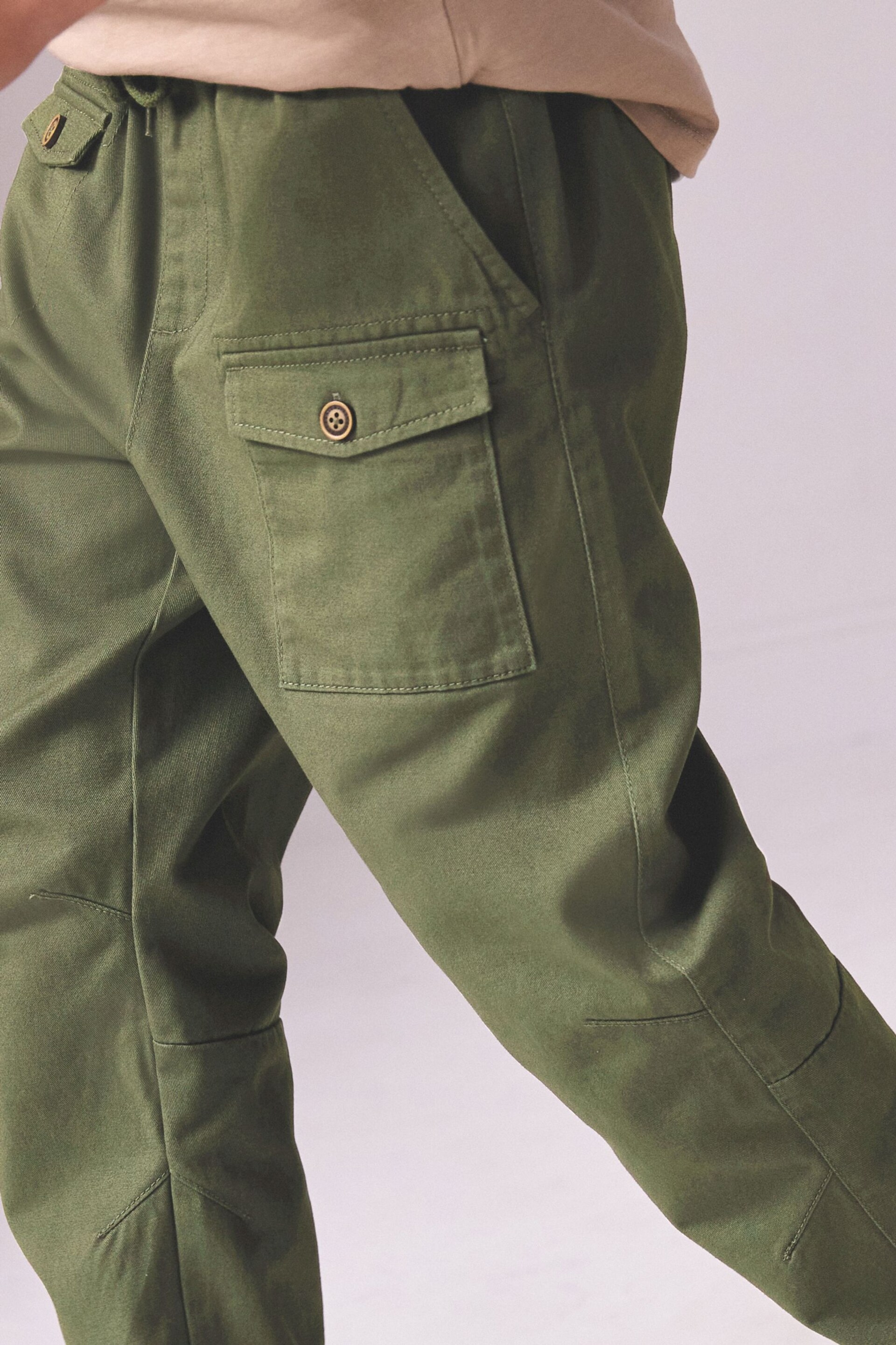 Khaki Green Cargo Trousers (3-16yrs) - Image 4 of 7