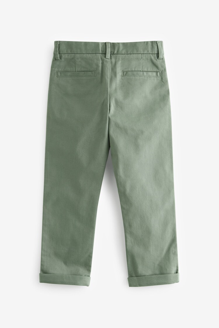 Mineral Green Regular Fit Stretch Chino Trousers (3-17yrs) - Image 5 of 6