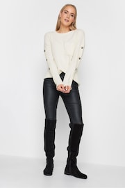 Long Tall Sally Cream Button Sleeve Jumper - Image 3 of 4