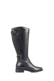 Jones Bootmaker Carrara Wide Calf Fit Leather Black Boots - Image 1 of 5