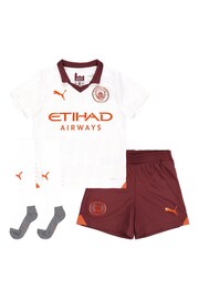 Puma White Manchester City Away 23/24 Minikit - Image 1 of 6