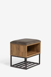 Dark Natural Bronx Oak Effect Hall Storage Stool - Image 4 of 6