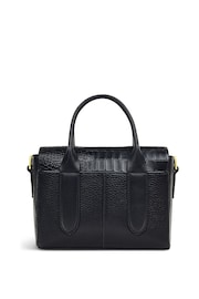 Radley London Small Mayfair Lane Faux Croc Effect Flapover Cross-Body Black Bag - Image 2 of 3