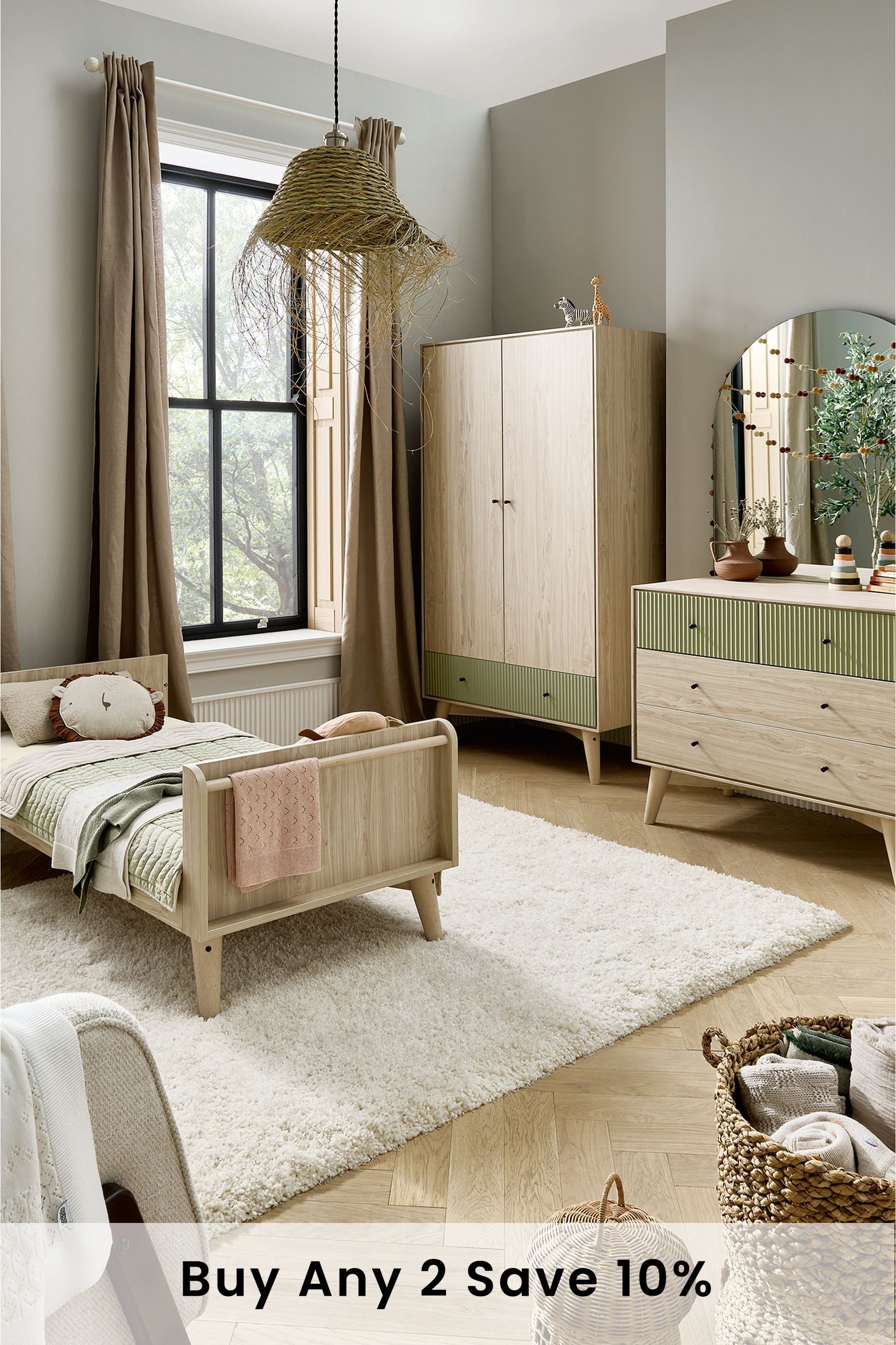 Buy Mamas Papas Natural Olive Coxley 3 Piece Furniture Set from the Next UK online shop