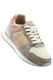 HOFF Barcelona Nude/Blue Suede Trainers - Image 3 of 5