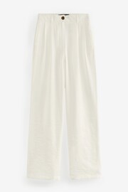 White Tailored Elastic Back Wide Leg Trousers - Image 5 of 5