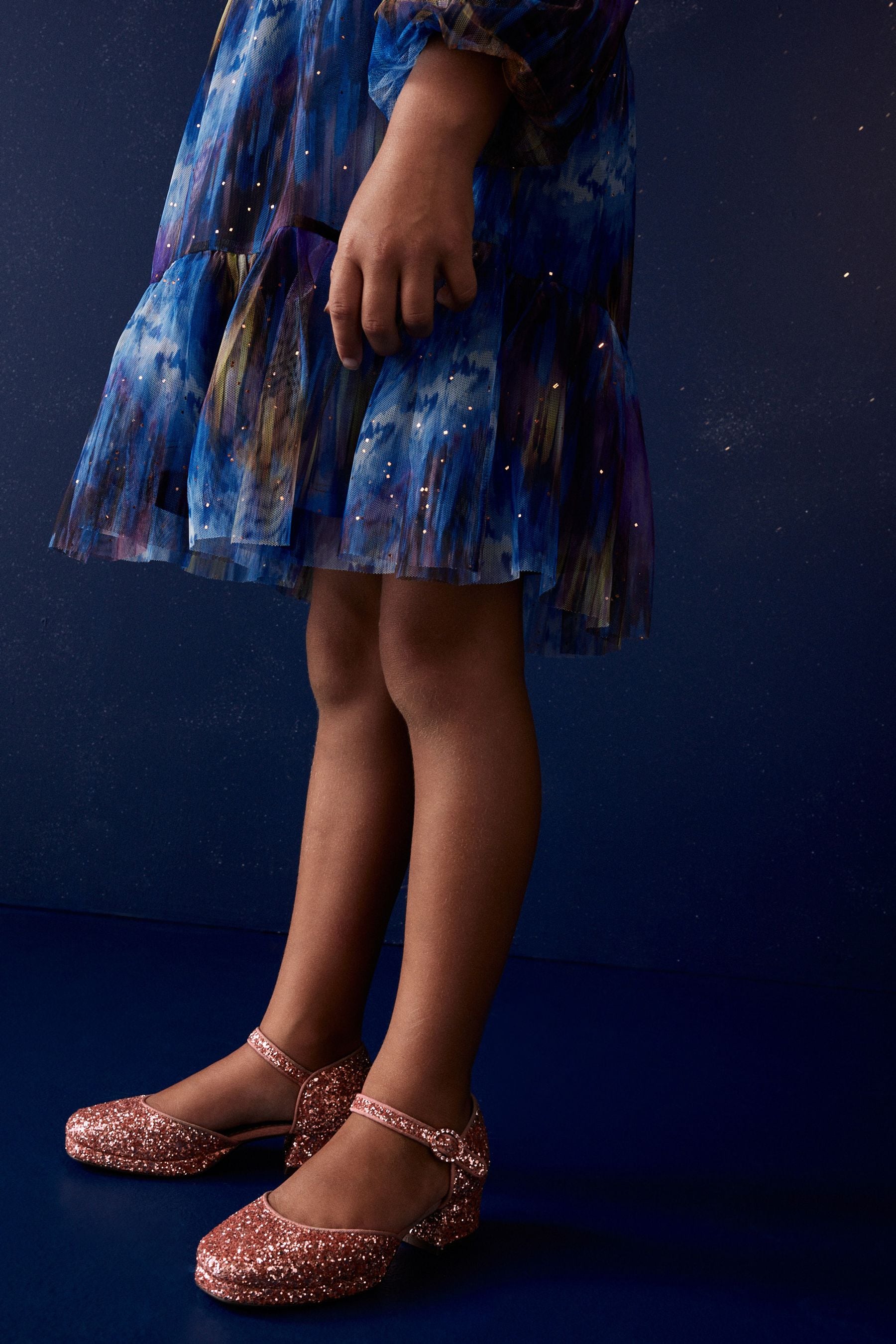 Buy Rose Gold Glitter Heel Occasion Shoes from Next Luxembourg