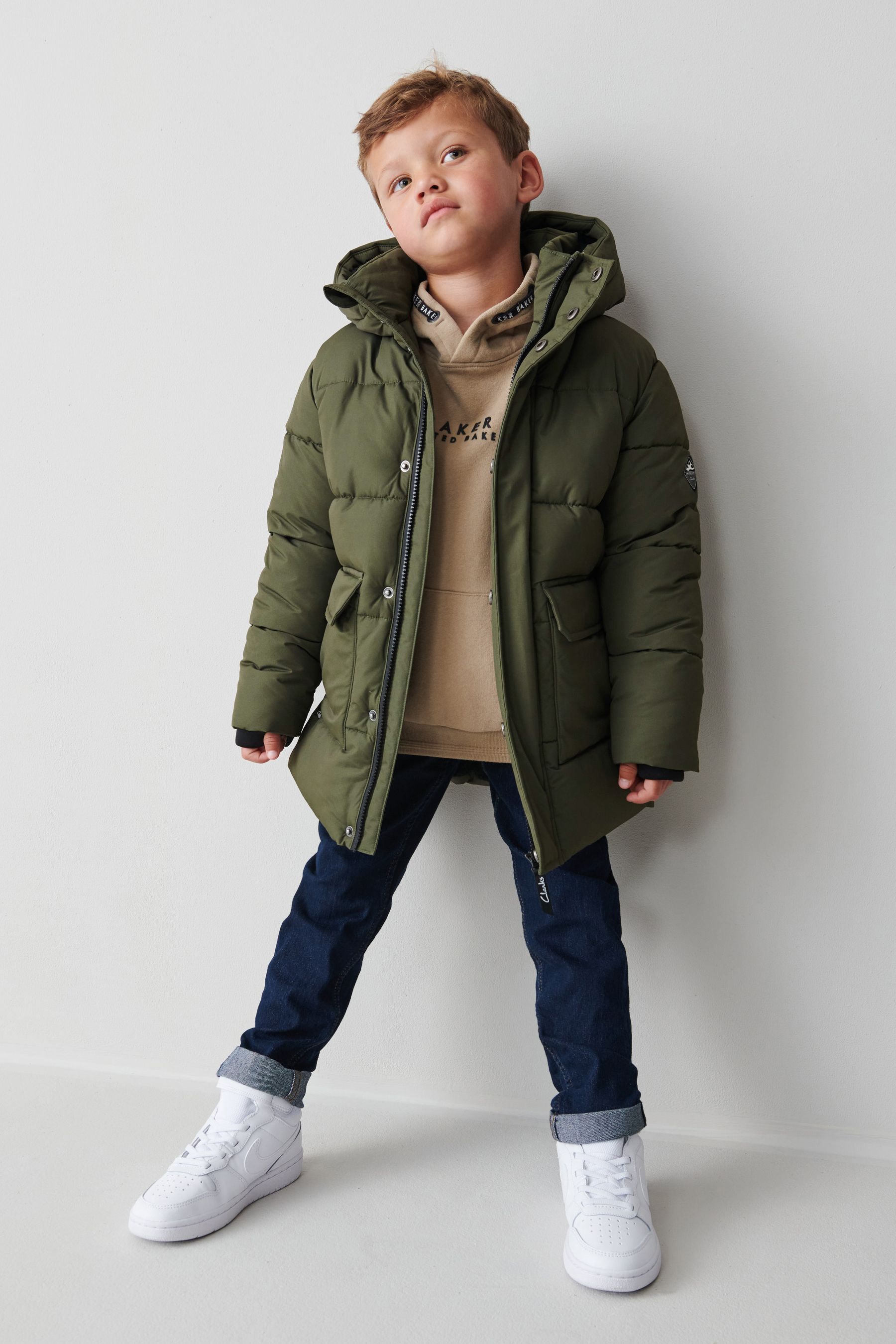 Boys khaki coat 2025