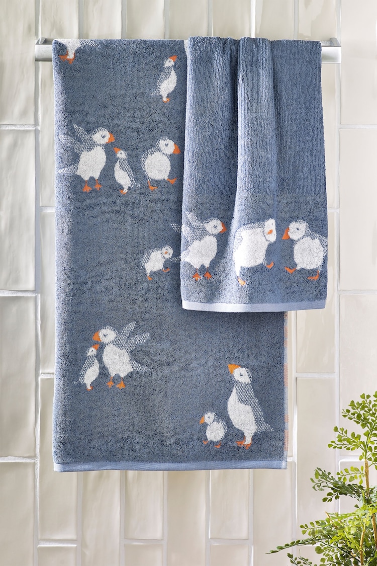 Blue Puffin 100% Cotton 100% Cotton Towels - Image 1 of 5