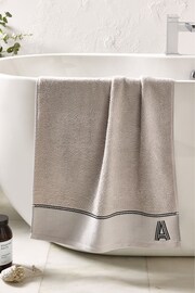 Natural Monogram Hand 100% Cotton Towel - Image 3 of 6