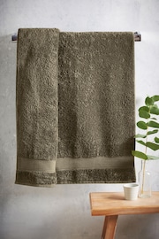 Green Khaki Egyptian Cotton Towel - Image 2 of 3