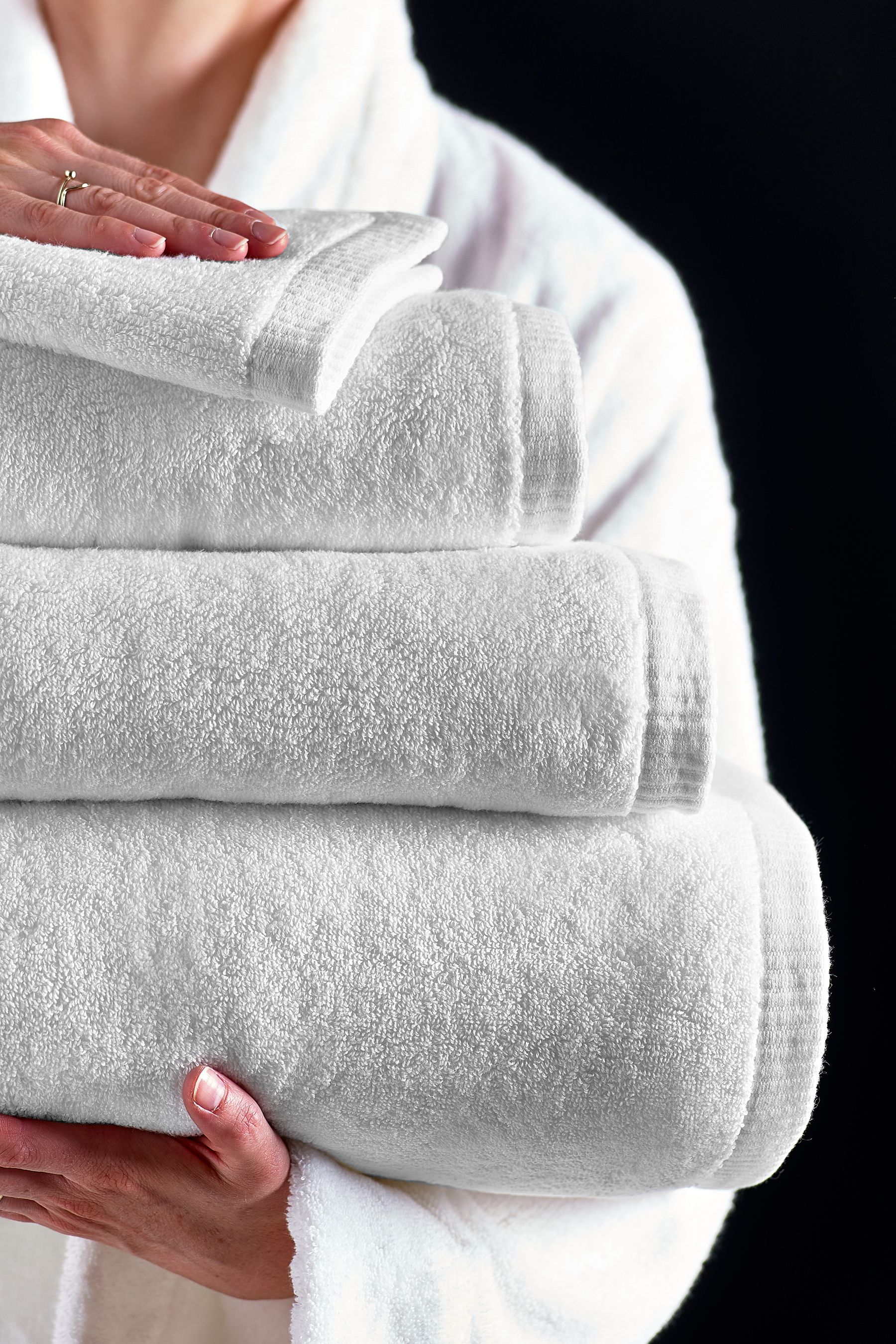 Buy White Luxury 100 Cotton Towel from Next Ireland