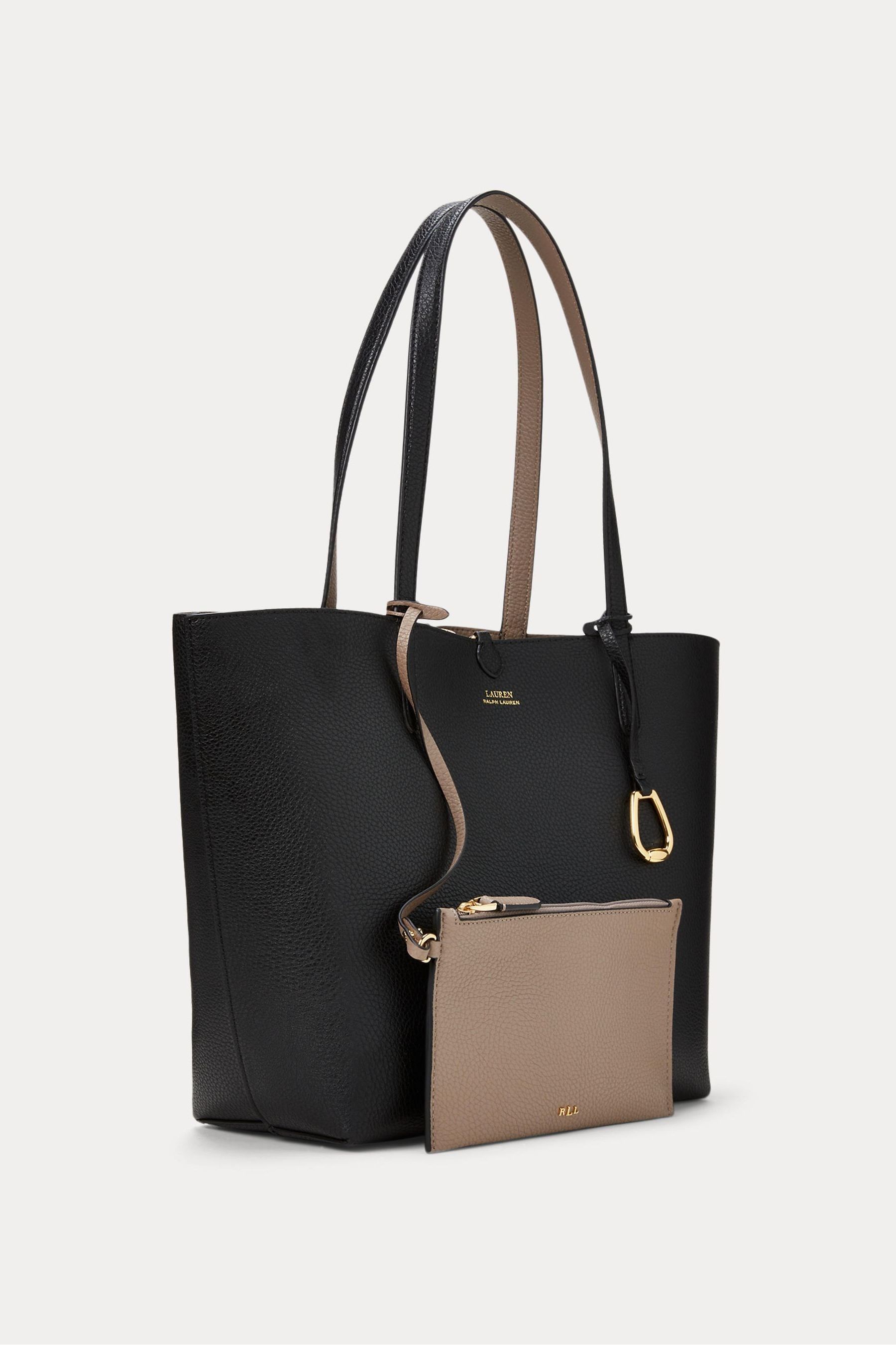 Buy Lauren Ralph Lauren Black Faux Leather Reversible Tote Bag from Next Luxembourg