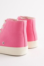 Pink Standard Fit (F) Lace-Up High Top Trainers - Image 4 of 5