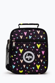 Hype. Multi Heart Gold Glitter Overlay Black Lunch Box - Image 1 of 8