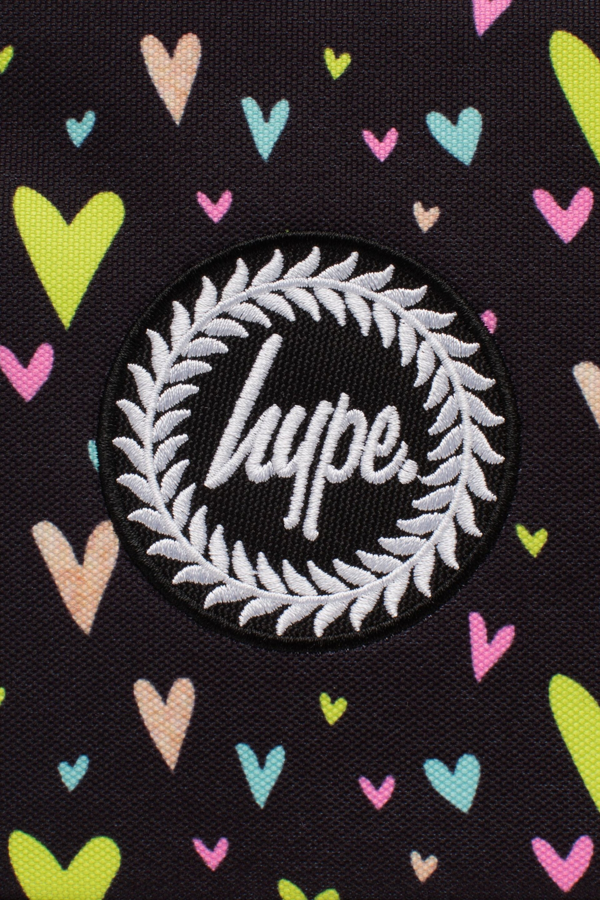 Hype. Multi Heart Gold Glitter Overlay Black Lunch Box - Image 6 of 8