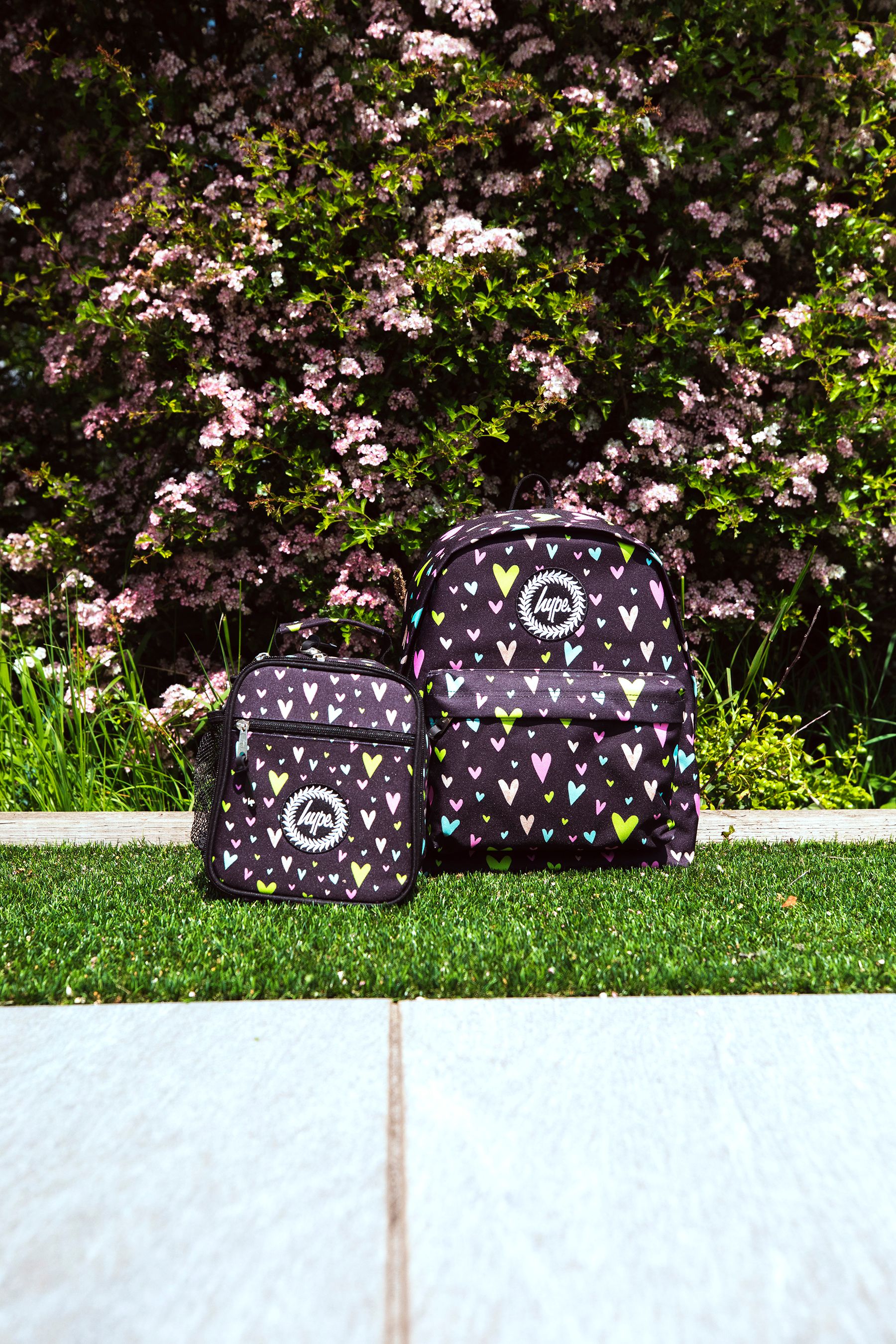 Buy Hype. Black Heart Gold Glitter Overlay Backpack from Next Luxembourg