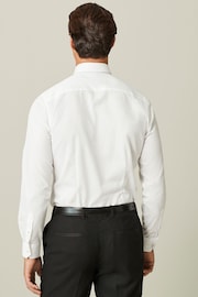 White Slim Fit Concealed Placket Shirt - Image 3 of 6