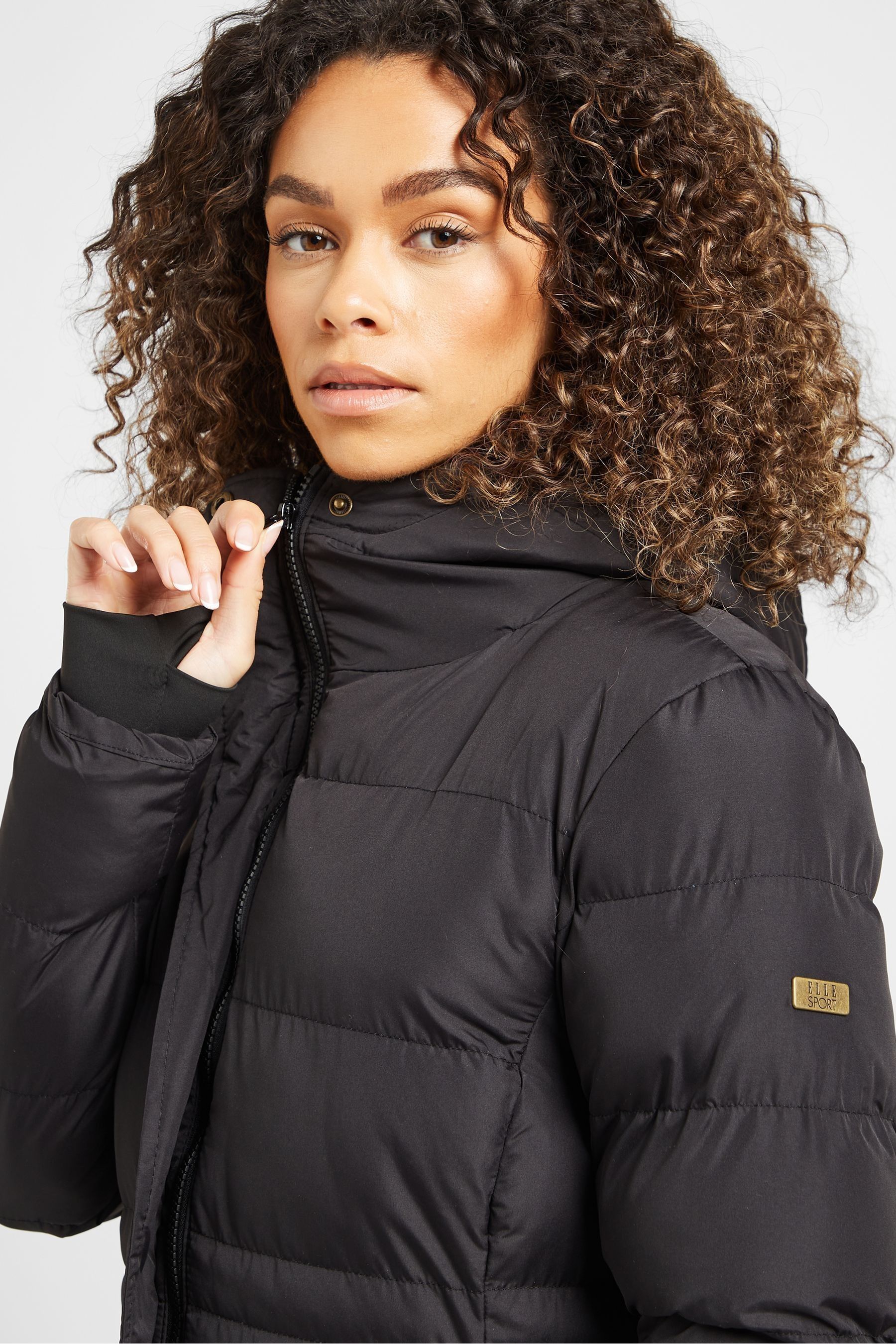 Elle black padded jacket sale