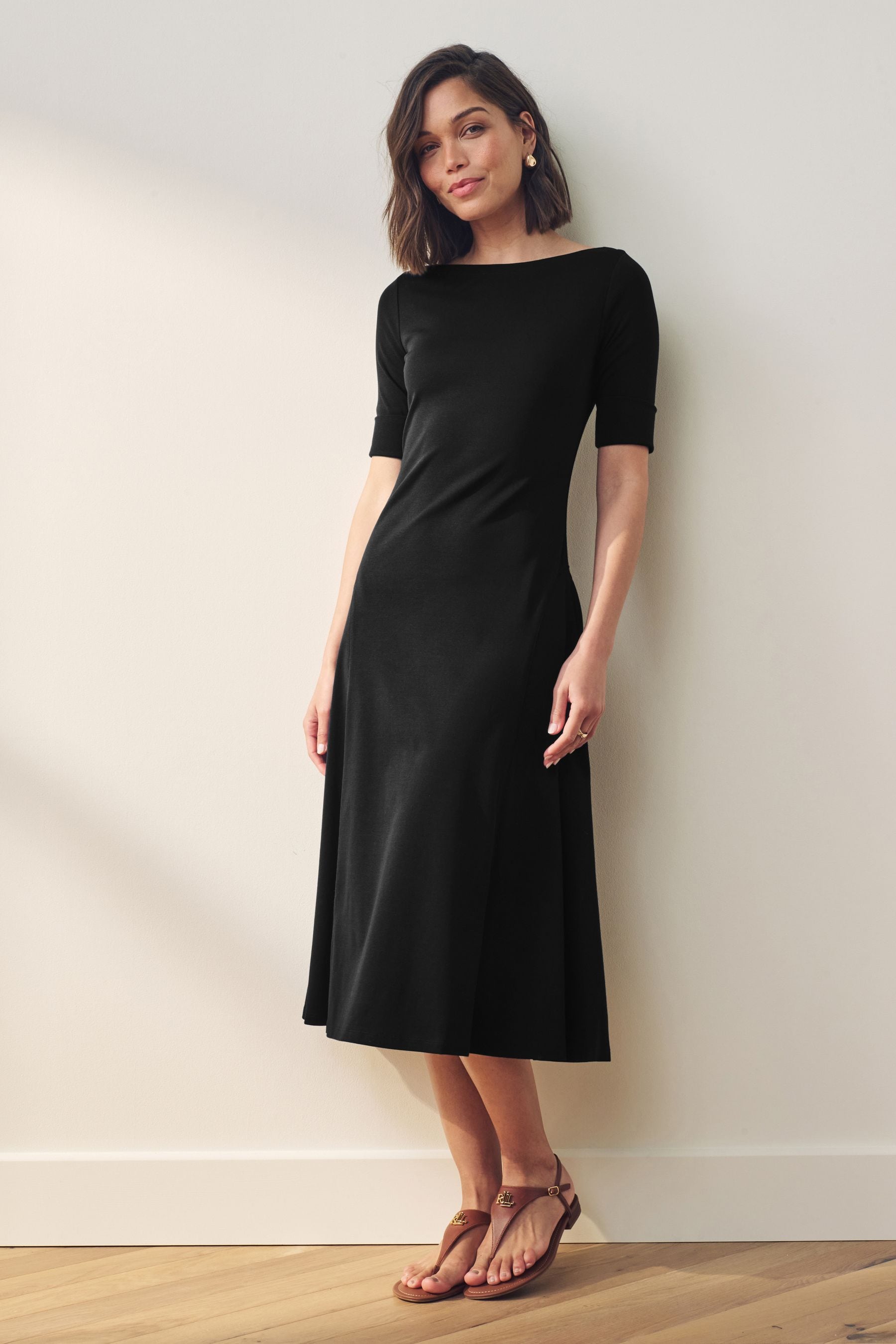 Lauren ralph lauren midi dress sales