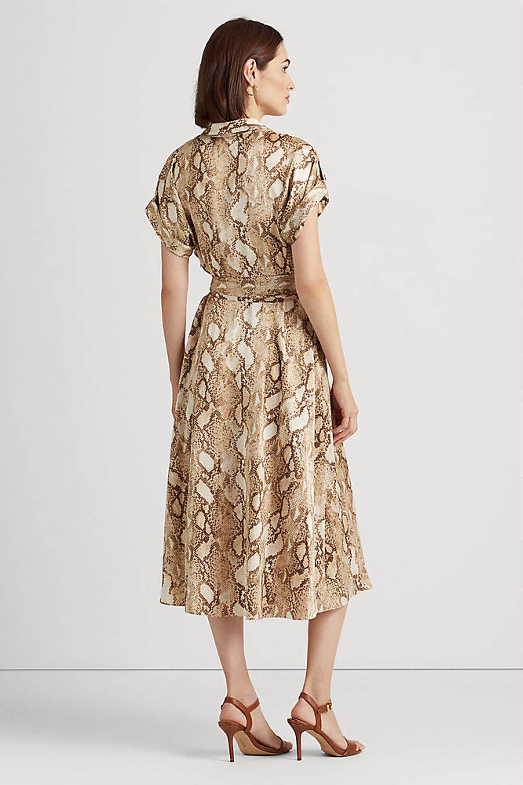 Snakeskin satin dress clearance