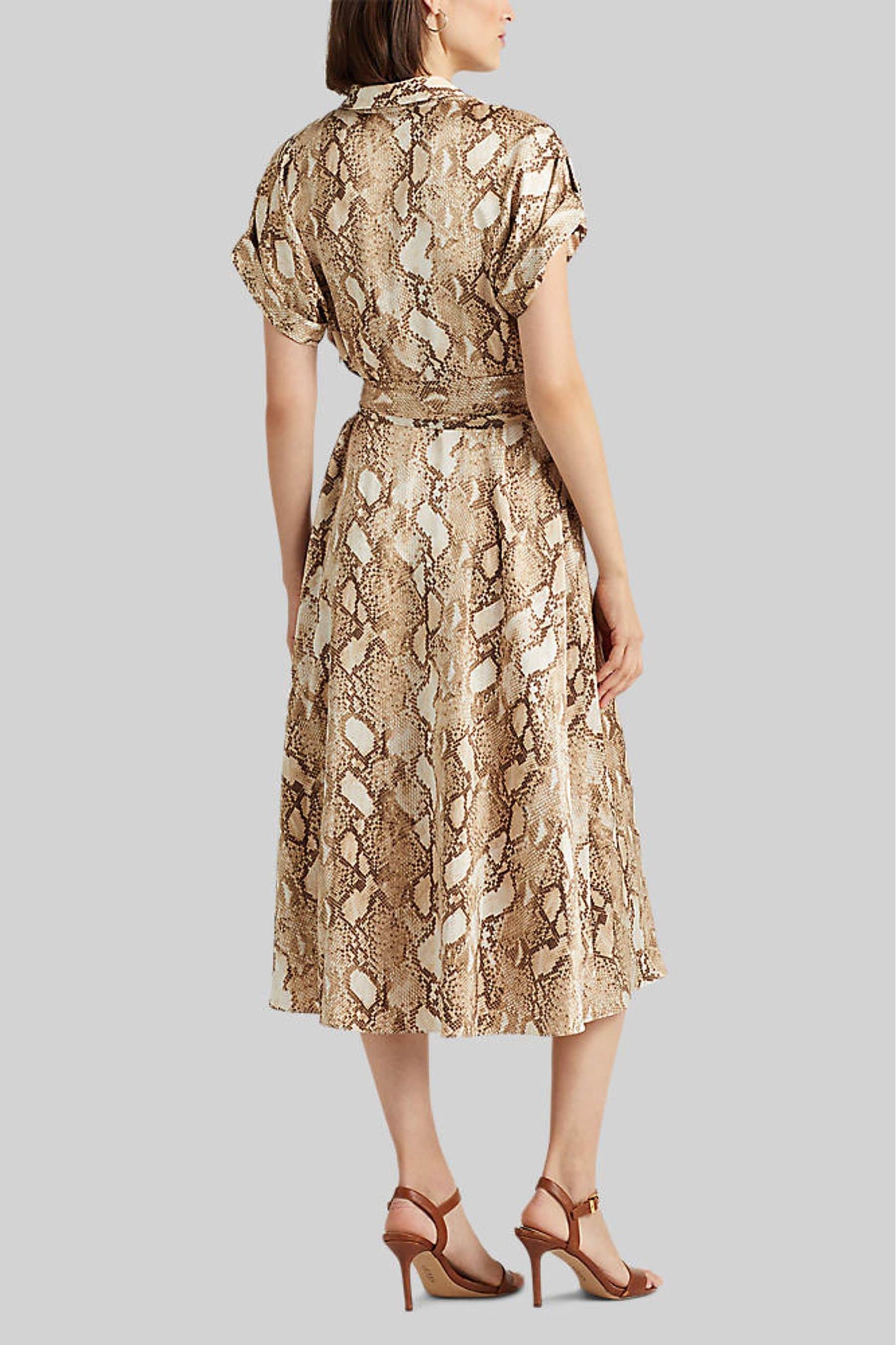 Snake print satin dress new arrivals