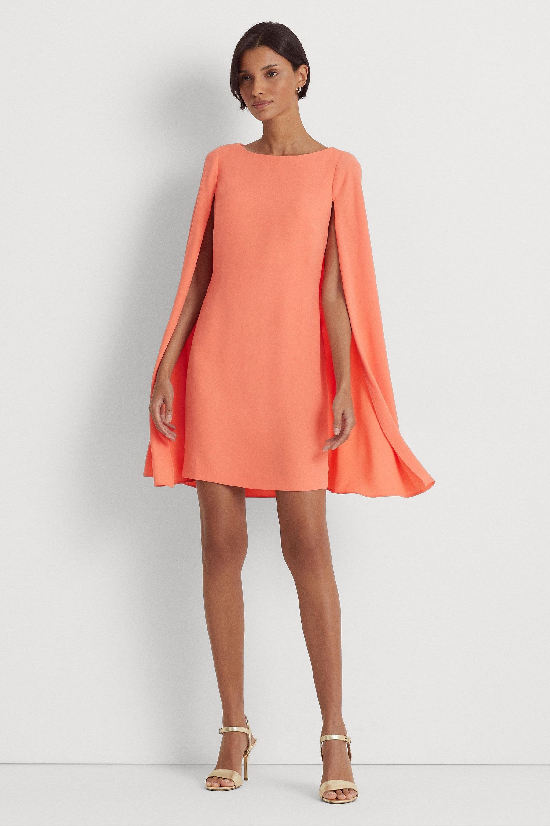 Buy Lauren Ralph Lauren Georgette Cape Cocktail Dress from Next Luxembourg