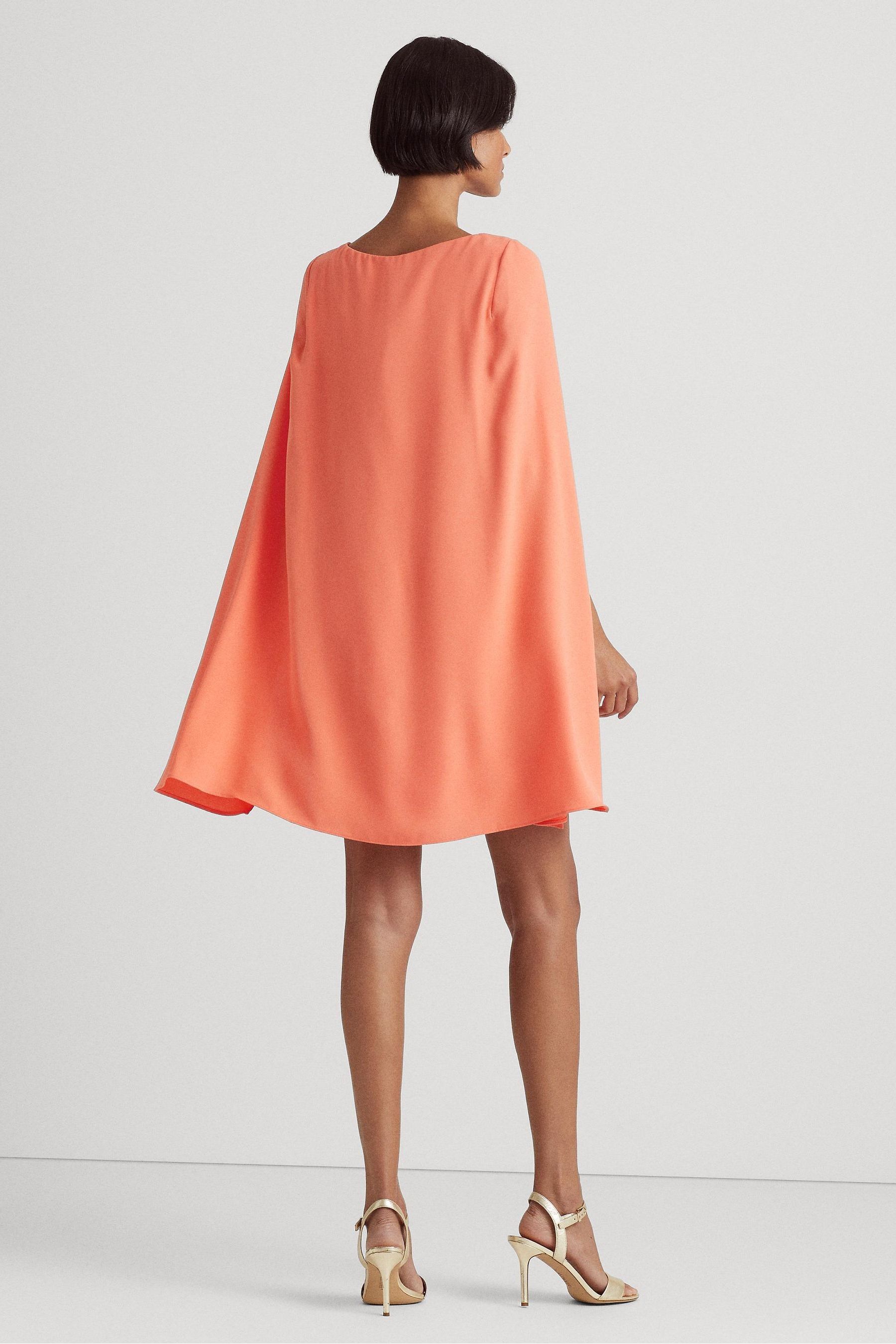Buy Lauren Ralph Lauren Georgette Cape Cocktail Dress from Next Luxembourg
