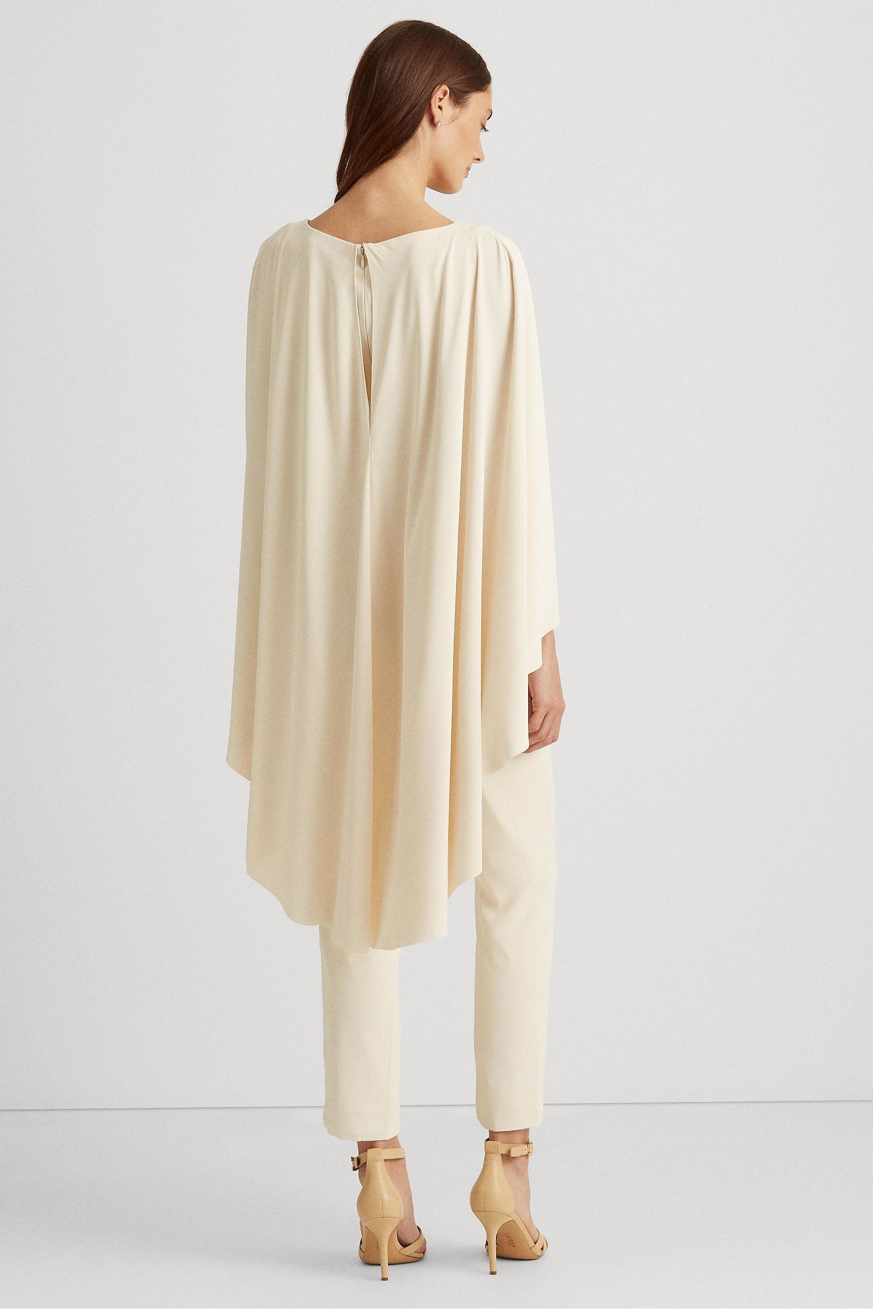 Buy Lauren Ralph Lauren Cream Cape Georgette Jumpsuit from Next Ireland