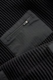 Black Ribbed Utility Style Hooded Jumper (3-16yrs) - Image 3 of 3