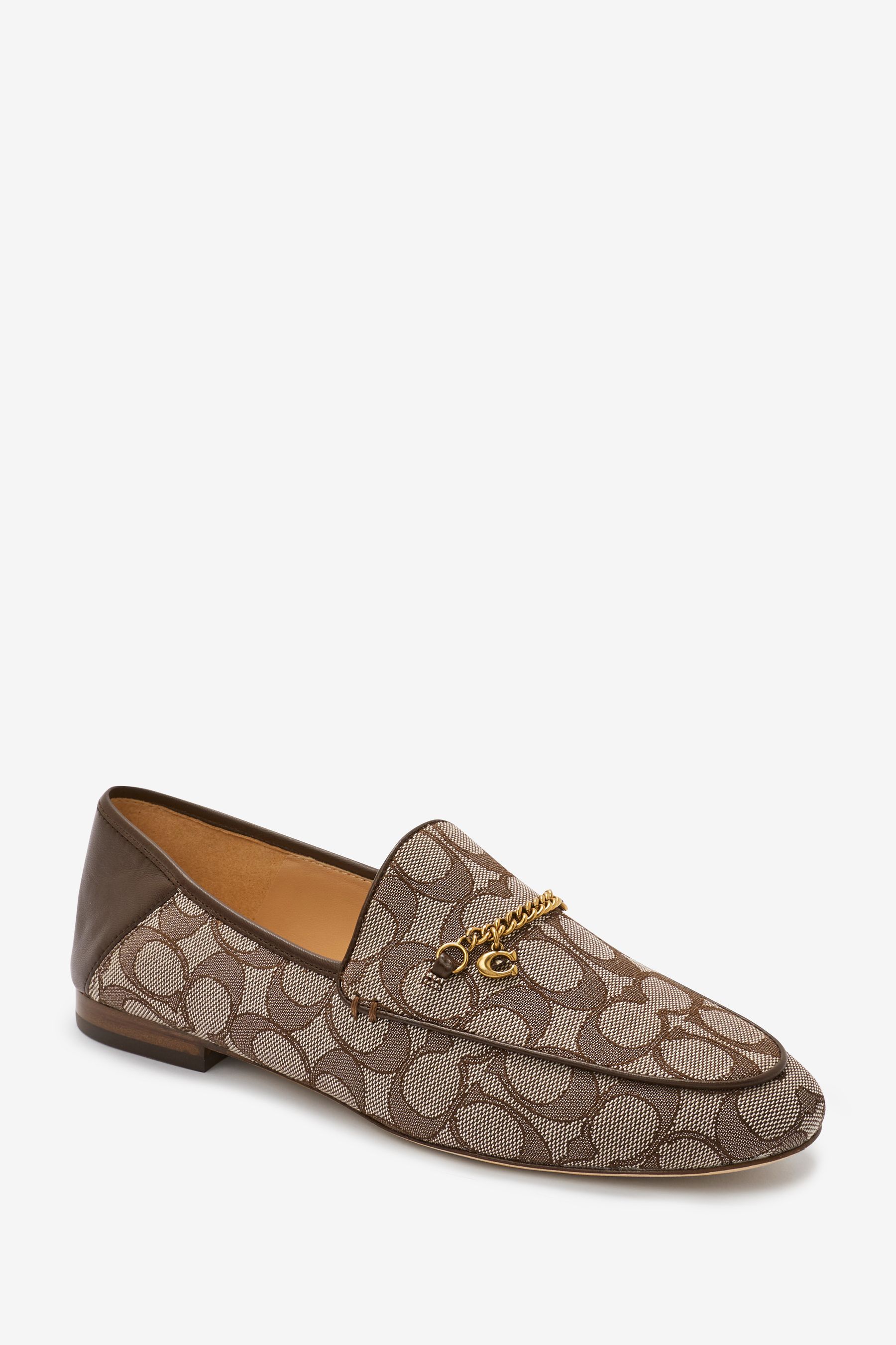Buy COACH Beige Hanna Signature Jacquard Loafers from Next Luxembourg