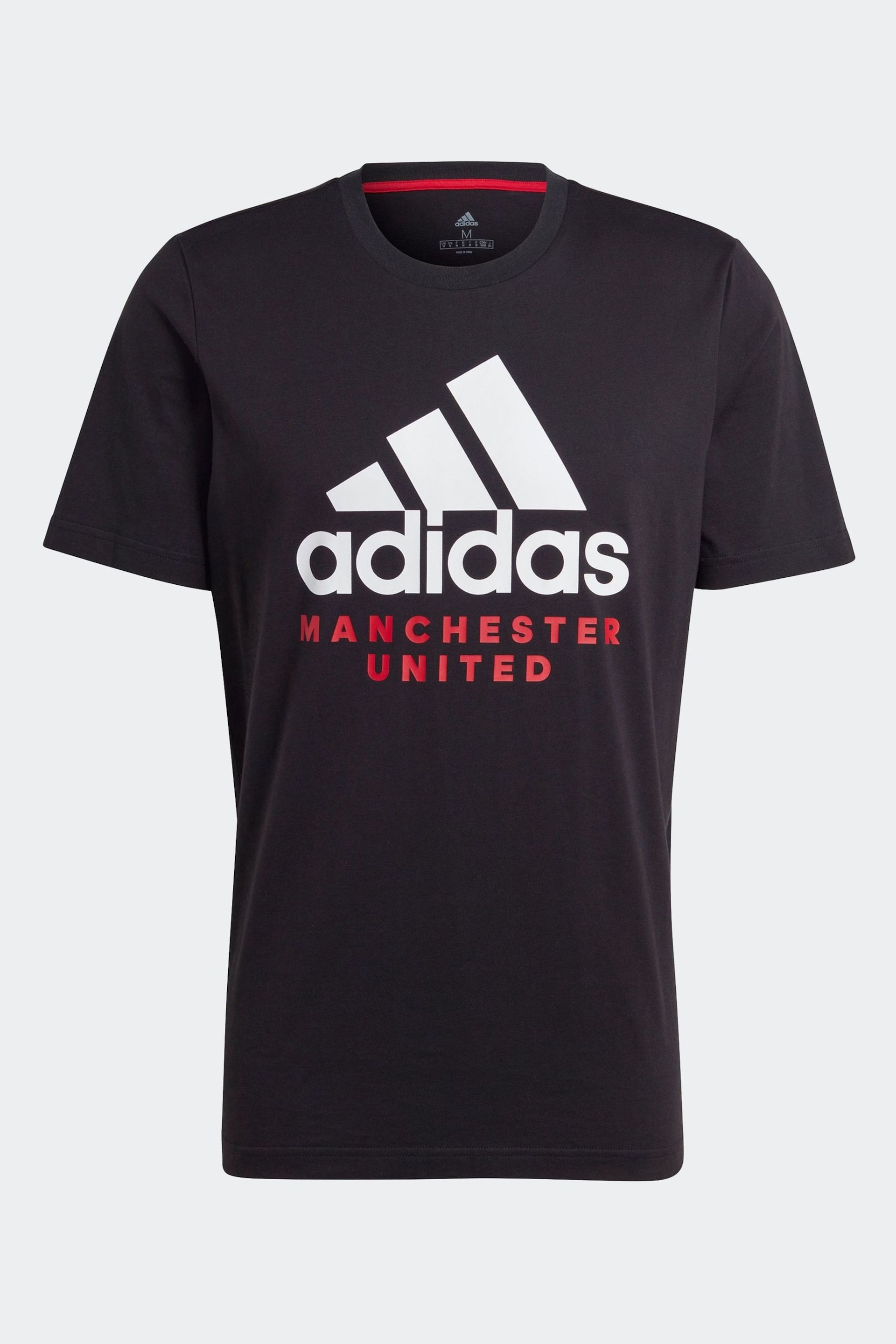 adidas Black Manchester United DNA Graphic T-Shirt - Image 7 of 7