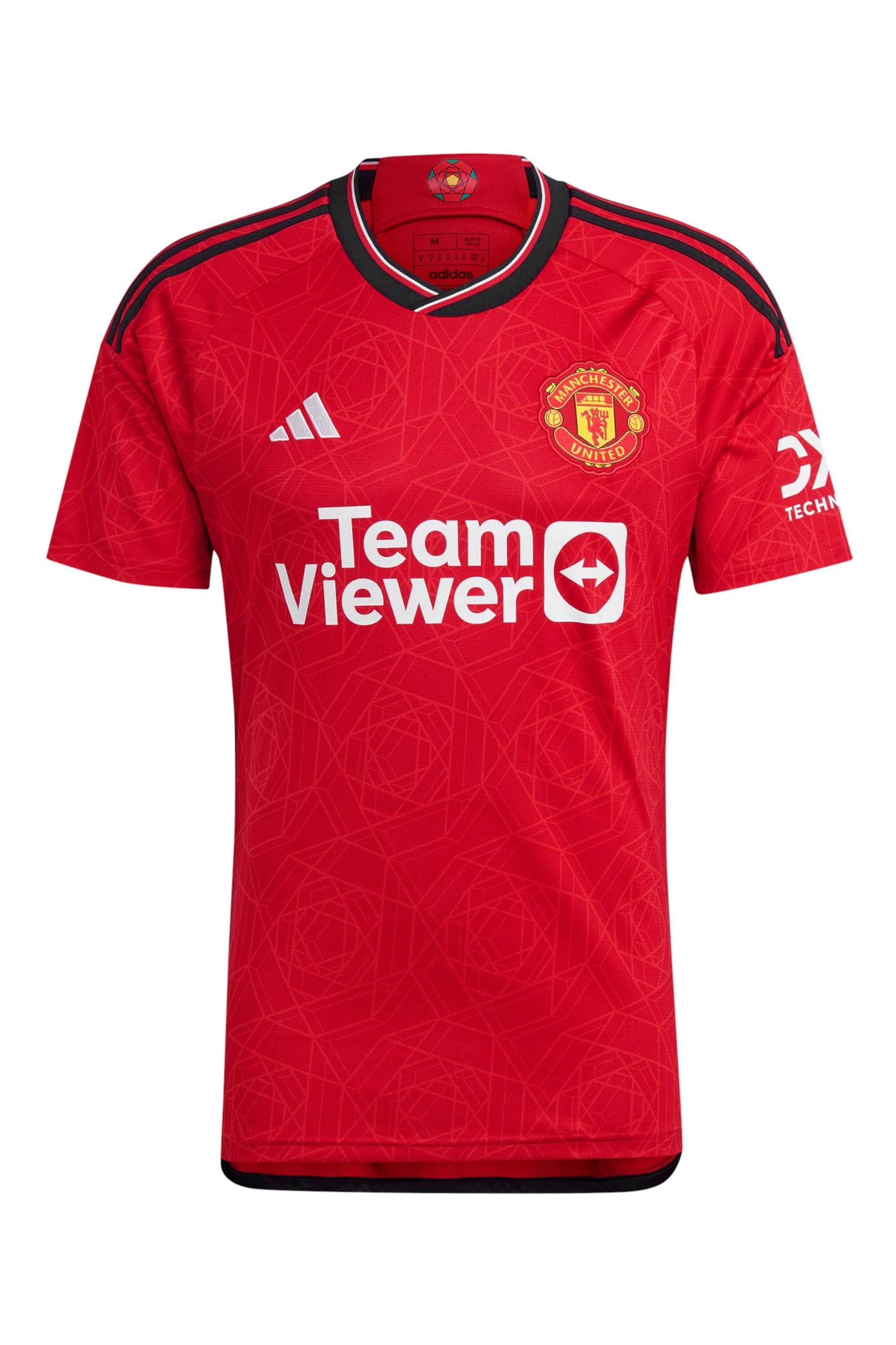 Buy adidas Red Football Red Manchester United 23 24 Home Shirt from Next Luxembourg