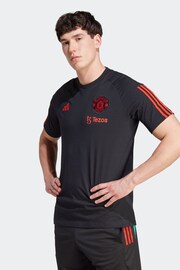 adidas Black Manchester United Tiro 23 Training T-Shirt - Image 6 of 9