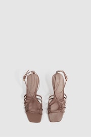 Reiss Taupe Eva Leather Strappy Heels - Image 2 of 4