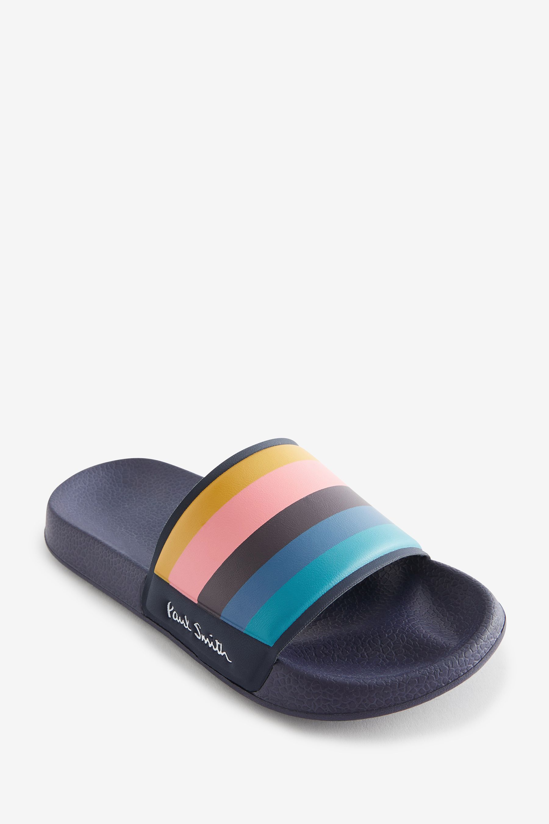 Buy Paul Smith Junior Boys Navy Blue Artist Stripe Sliders from Next Luxembourg