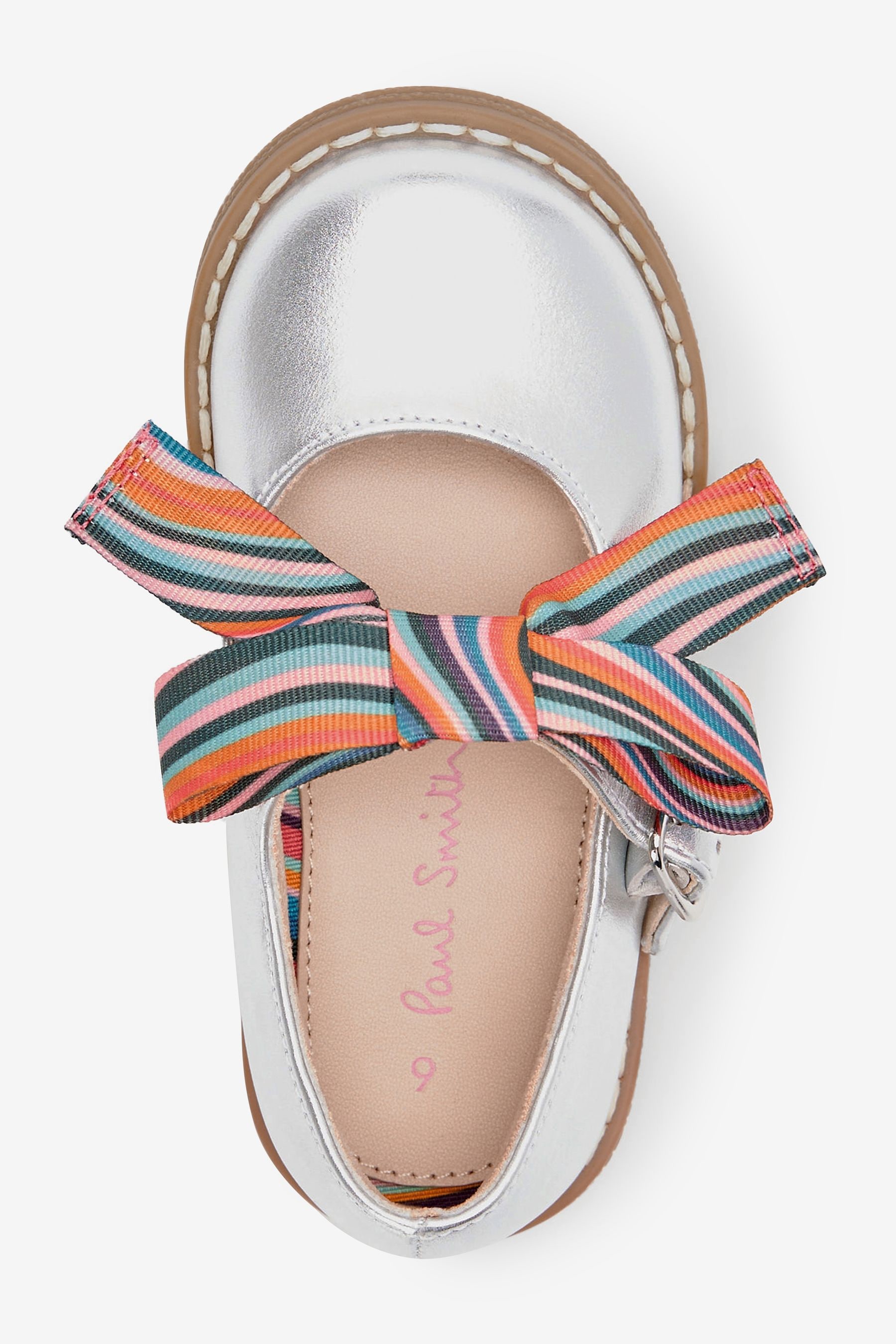 Buy Paul Smith Junior Girls Silver Mary Jane Artist Swirl Bow Shoes from the Next UK online shop
