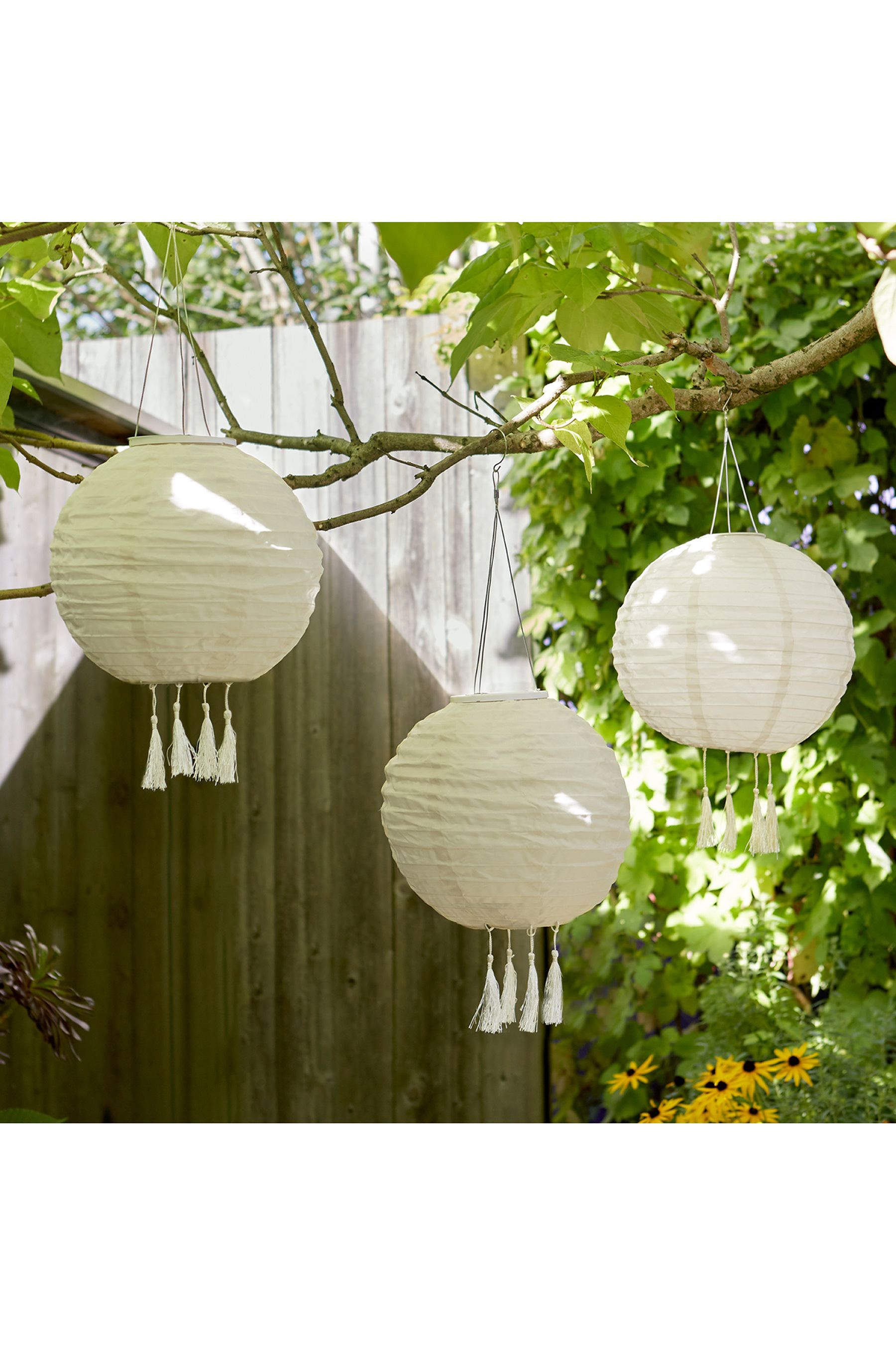 Cream solar lanterns hot sale
